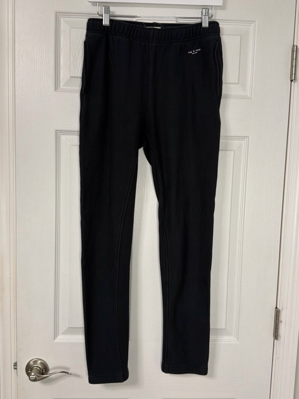rag & bone Black city Sweatpants Straight-Leg Sz S 28” inseam